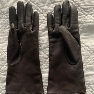 Womens brown leather gloves